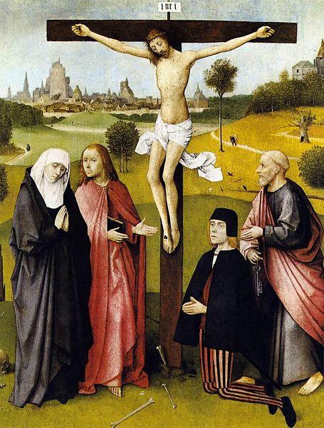 Hieronymus Bosch Crucifixion with a Donor Norge oil painting art